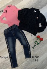 Complices Girls Z  6 Ans Fille : T Shirt rose+ jean + Pull TBE