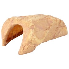 1PC Aquarium Ororment Fish Tank Ornament Simulation Stone Cache Cave (Jaune)