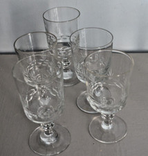 5 Verres à Porto Cristal