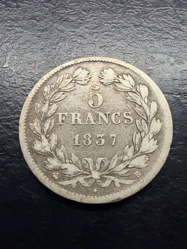 Pièce francs argent 1837 b - pièce, 5