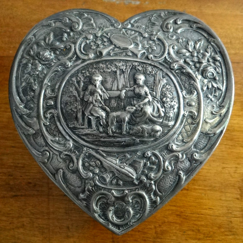 Coffret coeur argent - coffret,