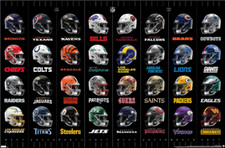 NFL League Affiche De Casques