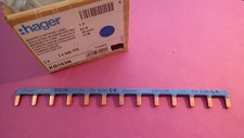 Hager KB163N - Peigne Tableau Electrique - Barre pontage 1 pole BLEU 13 modules