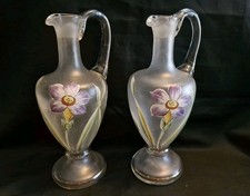 Paire D'Aiguières En Cristal