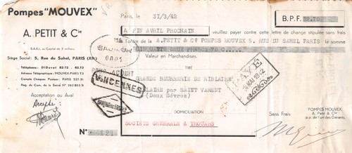 1942 pompes mouvex - mouvex, petit