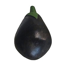 Aubergine En Marbre Peinte À La Main Sculpture De Table Décor D'Intérieur Design