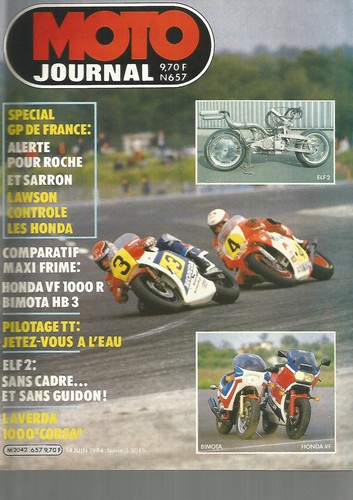 Moto journal 657 honda vf - moto,