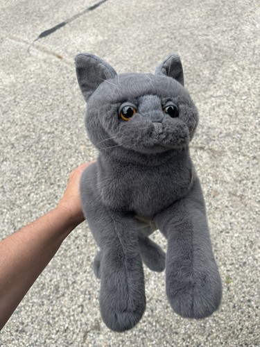 Folkmanis gray purring cat - gray,