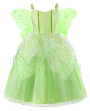 Filles Déguisement Fée Clochette Halloween Cosplay 120 Vert