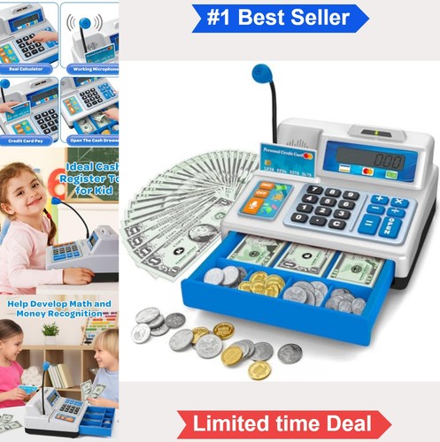 Toy cash register 103 - cash, pieces
