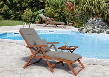 Chaise longue jardin bain - longue,
