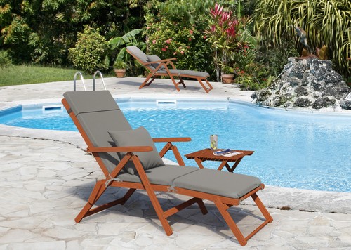 Chaise longue jardin bain - chaise,