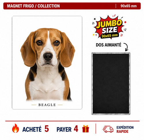 Magnet beagle 90x65 frigo - magnet,
