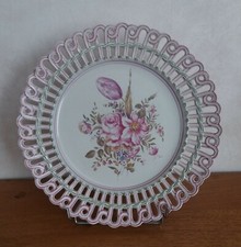 superbe coupe/assiette piedouche ROVINA Epinal Jean Schmitt / porcelaine faïence