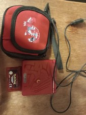 CONSOLE GAME BOY ADVANCE SP ÉDITION LIMITÉE GROUDON GBA +ÉTUI + Pokemon Saphir