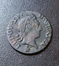 C0465 : Liard à La Vieille Tête Louis XV  1771 V Troyes