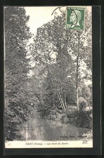 CPA Héry, Les bords du Serein 1926 