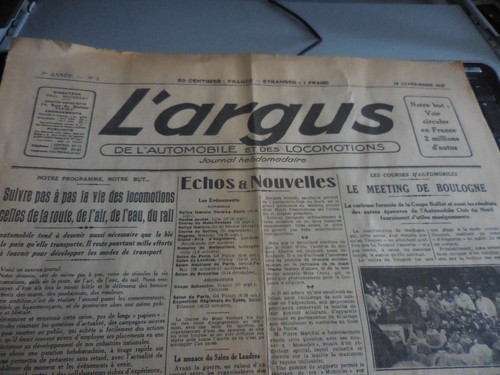 Tres ancien journal argus - tres,