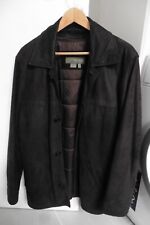 Blouson veste homme Zara cuir daim marron Taille M doublure matelassée amovible