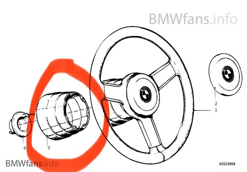 Cache moyeu volant - cache, bmw