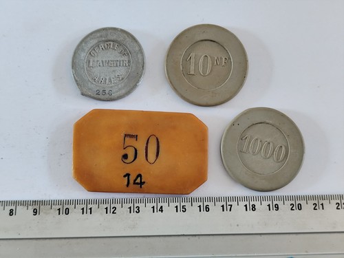 Lot jetons plaque - lot,