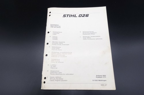 Stihl tronçonneuse 026 - stihl,