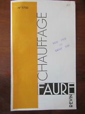 ANCIENNE BROCHURE FAURE CHAUFFAGE CUISINE POELE A BOIS 1936