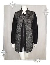 ⒷManteau Fantaisie Noir Chiné  Mod. Tandem  Retour Vers le Futur Cop Copine T 40