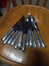 Couteaux métal argenté x12