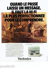 PUBLICITE ADVERTISING 1016  1980   Technics hi-fi  tuner stéreo ampli ST CU C03