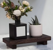 Plateau Surélevé en Bois – Support de Présentation Fait Main pour Coffee Bar 