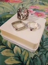 JOLI LOT DE BAGUES EN ARGENT