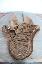 EQUITHEME : Bonnet Anti-Mouche pour CHEVAL Camel Strassé  (neuf Sans étiquette)