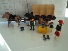 PLAYMOBIL vintage western cowboy chariot bâché colon enfant set 3278-A / 1983 #2