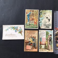 5 Petits CHROMOS POULAIN Colonne Morris Old Scrap Aviation Aéronef