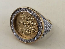 Superbe Bague Du Or 9 KT Avec