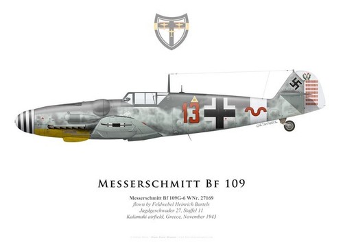 Print messerschmitt 109g 6 - bf, 109g-6