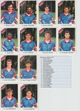 VACHE QUI RIT SERIE COMPLETE DES 20 STICKERS EQUIPE DE FRANCE 1992 STARS DE EDF