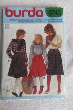 Ancien  Patron Couture Burda jupe enfant ados-6742/A5