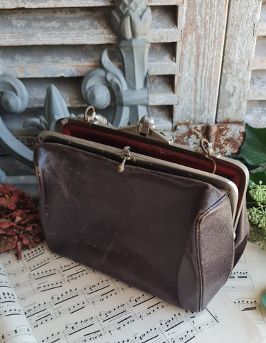 Ancien sac main cuir - sac,