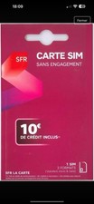 Carte SIM SFR Sans Engagement – 10€ Crédit Inclus – Neuve scellée