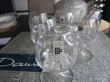 CRISTAL DAUM 6 VERRES A COGNAC NEUFS AVEC ETIQUETTES MODELE BOLERO
