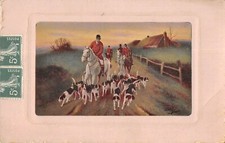 CPA FANTAISIE SCENE DE CHASSE