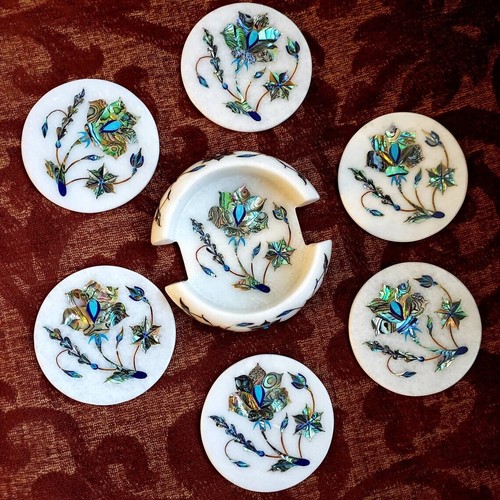 Handcrafted marble coaster - handcrafted,