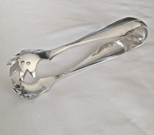 pince à sucre ou à glaçons en métal argenté orfèvrerie DUROUSSEAU 17,5 cm