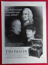 Publicité de presse: Parfum Demi-Jour de HOUBIGANT et Electrophone THOMSON 1937