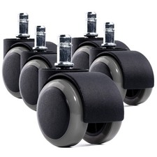WINTEX Lot de 5 roulettes pour fauteuil de bureau - Dimension : 11 x 48 mm -