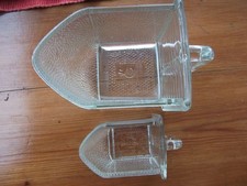 2 tiroirs verseuses de meuble vintage en verre GERRIX