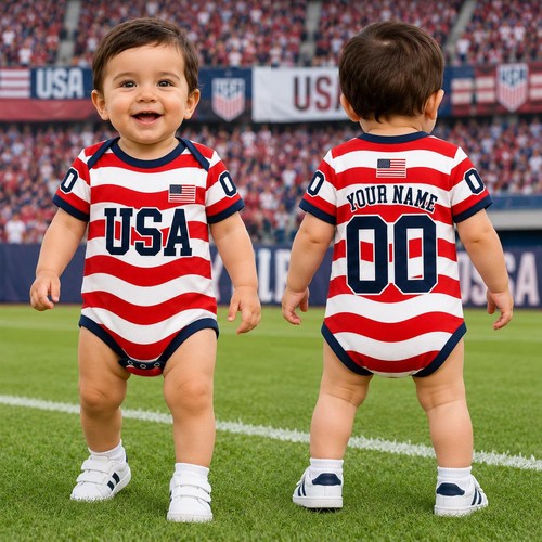 Custom name usa team baby - team,