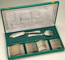 12 COUVERTS À POISSON MÉTAL